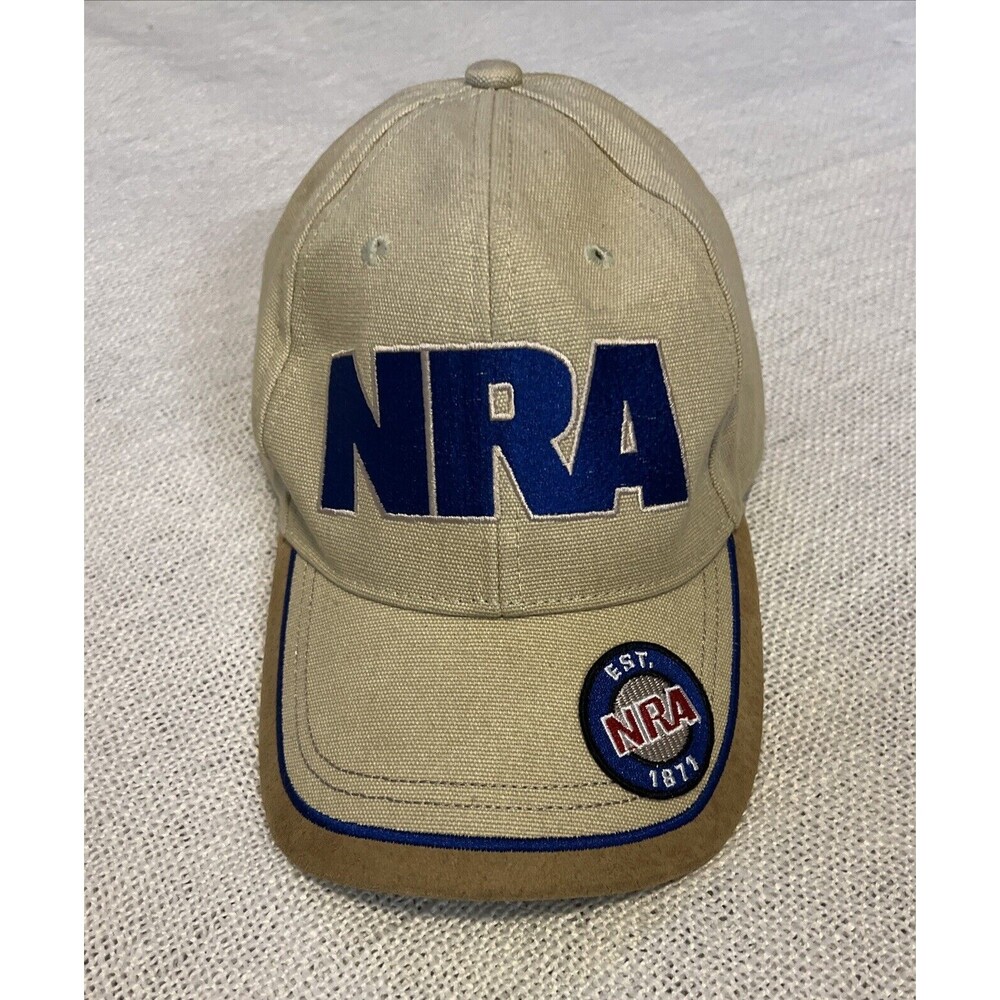 NRA Strapback Hat Sewn On Letters Very Good Shape++ Authentic NRA Gear EST. 1873